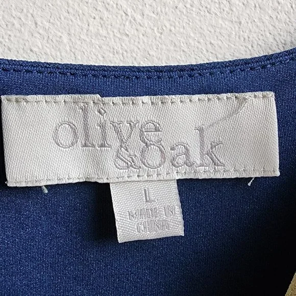 Olive & Oak Lightweight Blue Dress Size Large - Picture 10 of 16